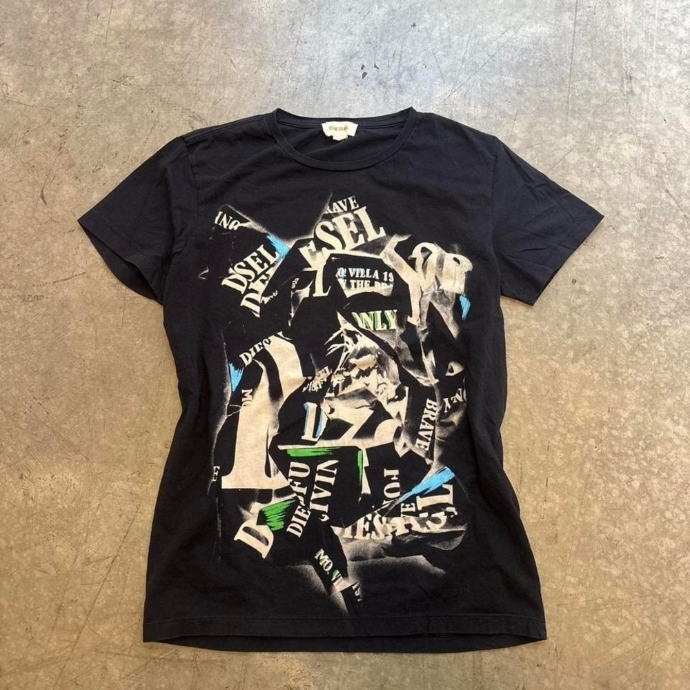 Vintage y2k Diesel T Shirt Top Size M